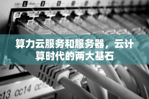 算力云服务和服务器，云计算时代的两大基石
