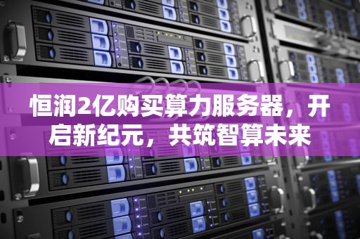 恒润2亿购买算力服务器，开启新纪元，共筑智算未来