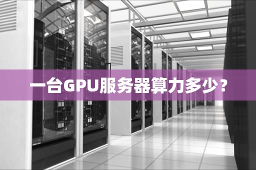 一台GPU服务器算力多少？