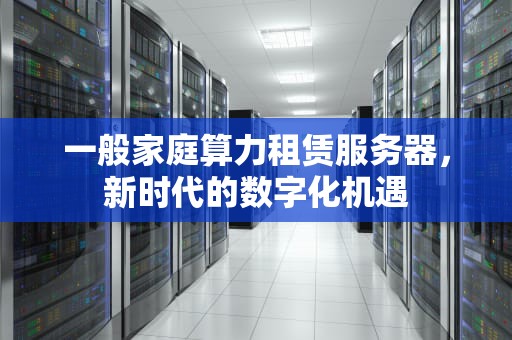 一般家庭算力租赁服务器，新时代的数字化机遇