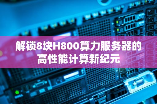 解锁8块H800算力服务器的高性能计算新纪元