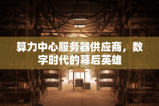 算力中心服务器供应商，数字时代的幕后英雄
