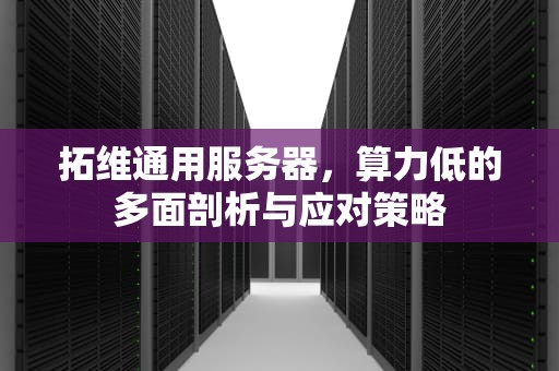 拓维通用服务器，算力低的多面剖析与应对策略