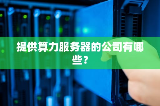 提供算力服务器的公司有哪些？