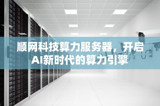 顺网科技算力服务器，开启AI新时代的算力引擎