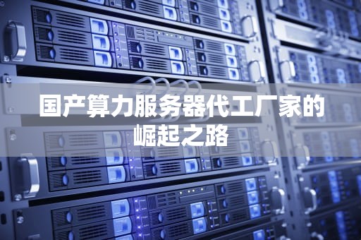 国产算力服务器代工厂家的崛起之路