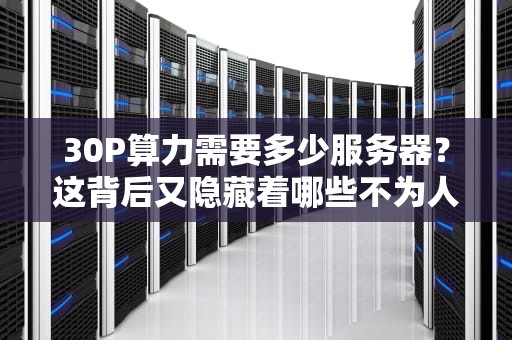 30P算力需要多少服务器？这背后又隐藏着哪些不为人知的故事？