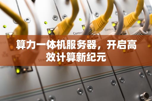 算力一体机服务器，开启高效计算新纪元