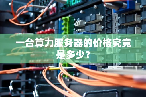 一台算力服务器的价格究竟是多少？