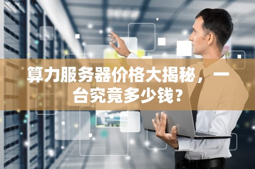 算力服务器价格大揭秘，一台究竟多少钱？