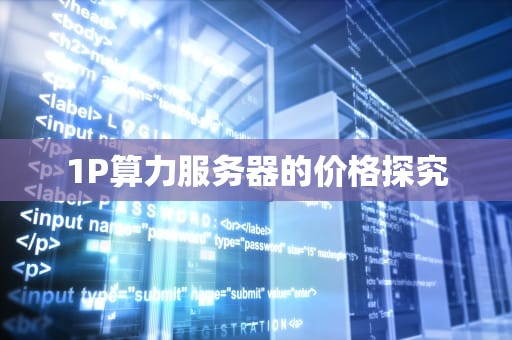 1P算力服务器的价格探究