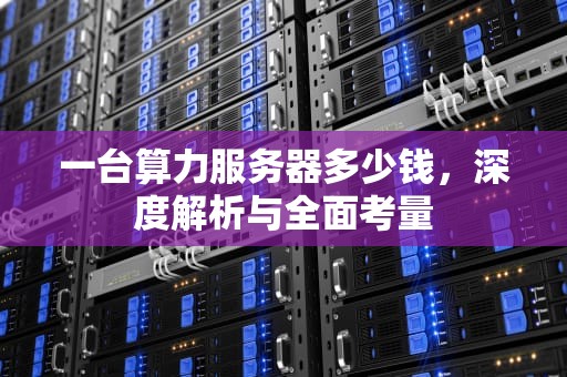 一台算力服务器多少钱，深度解析与全面考量