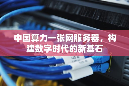 中国算力一张网服务器，构建数字时代的新基石