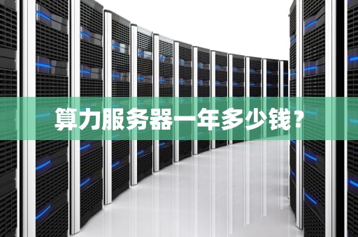 算力服务器一年多少钱？