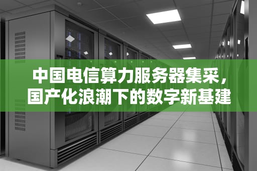 中国电信算力服务器集采，国产化浪潮下的数字新基建