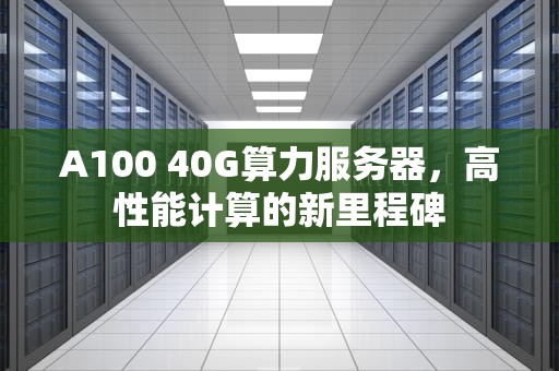 A100 40G算力服务器，高性能计算的新里程碑