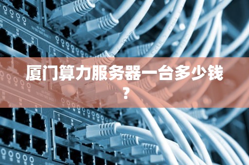 厦门算力服务器一台多少钱？
