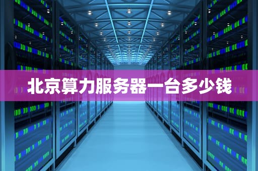 北京算力服务器一台多少钱