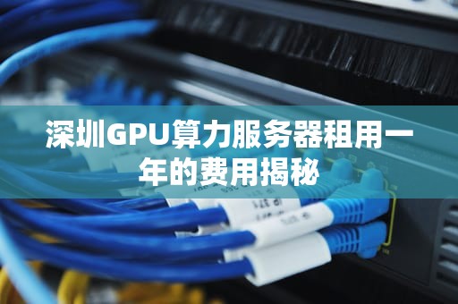 深圳GPU算力服务器租用一年的费用揭秘