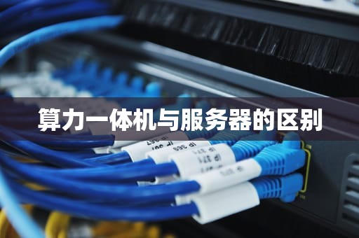 算力一体机与服务器的区别