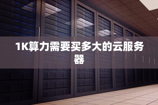 1K算力需要买多大的云服务器