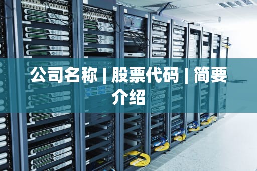 公司名称 | 股票代码 | 简要介绍