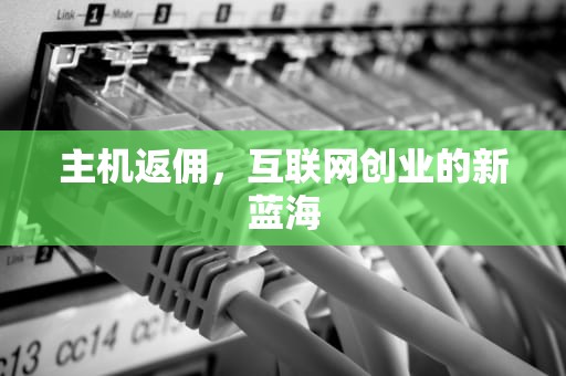 主机返佣，互联网创业的新蓝海