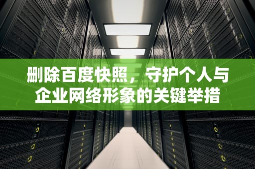 删除百度快照，守护个人与企业网络形象的关键举措