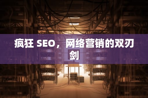 疯狂 SEO，网络营销的双刃剑