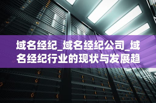 域名经纪_域名经纪公司_域名经纪行业的现状与发展趋势