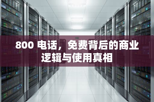 800 电话，免费背后的商业逻辑与使用真相