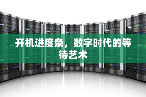 开机进度条，数字时代的等待艺术