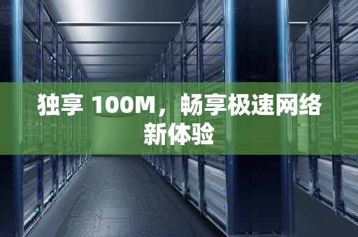 独享 100M，畅享极速网络新体验