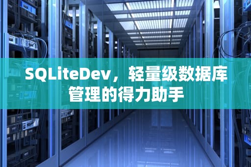 SQLiteDev，轻量级数据库管理的得力助手