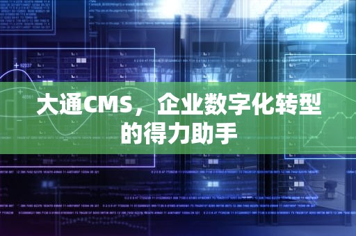 大通CMS，企业数字化转型的得力助手