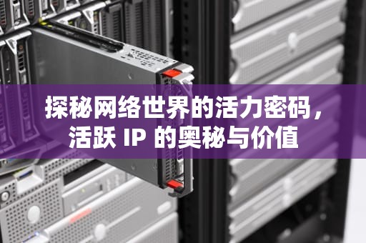 探秘网络世界的活力密码，活跃 IP 的奥秘与价值