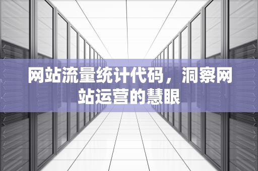 网站流量统计代码，洞察网站运营的慧眼