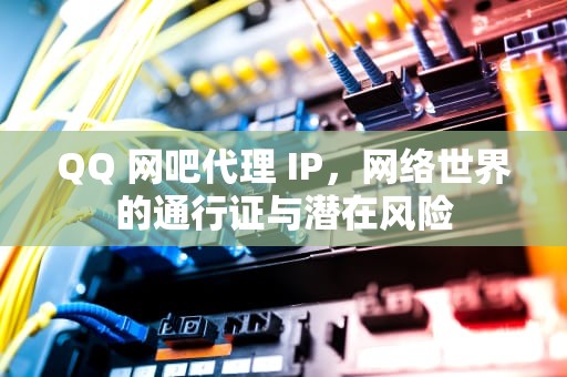QQ 网吧代理 IP，网络世界的通行证与潜在风险