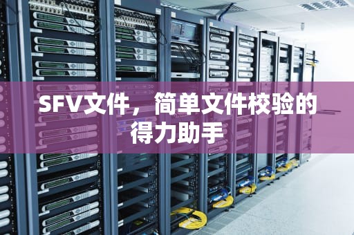SFV文件，简单文件校验的得力助手