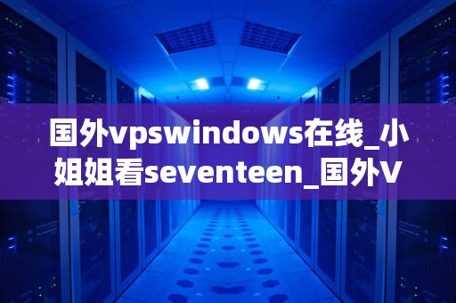 国外vpswindows在线_小姐姐看seventeen_国外VPS Windows在线——打造稳定高效的网络环境