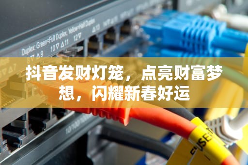 抖音发财灯笼，点亮财富梦想，闪耀新春好运