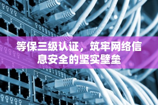 等保三级认证，筑牢网络信息安全的坚实壁垒