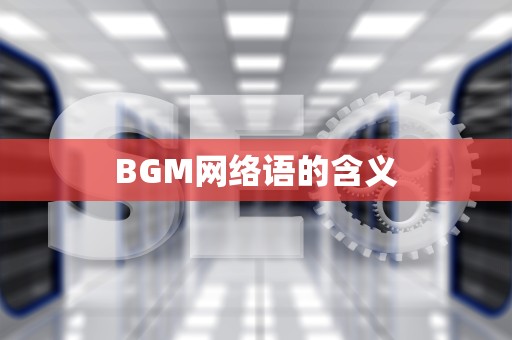 BGM网络语的含义