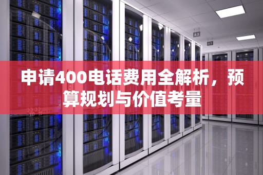 申请400电话费用全解析，预算规划与价值考量