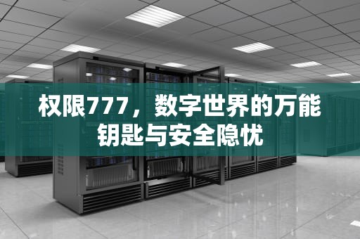 权限777，数字世界的万能钥匙与安全隐忧