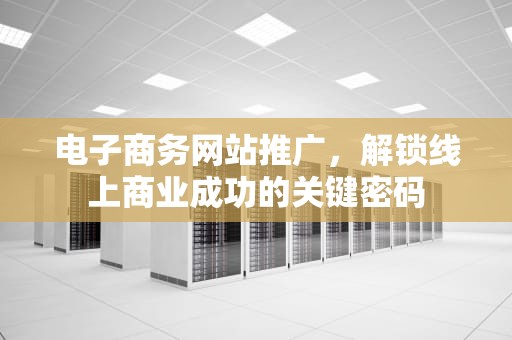 电子商务网站推广，解锁线上商业成功的关键密码