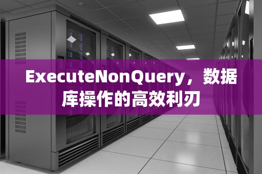 ExecuteNonQuery，数据库操作的高效利刃