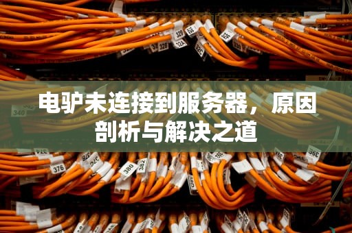 电驴未连接到服务器，原因剖析与解决之道
