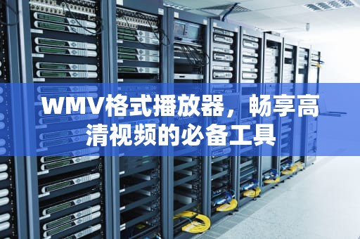WMV格式播放器，畅享高清视频的必备工具