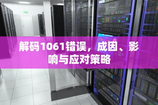 解码1061错误，成因、影响与应对策略